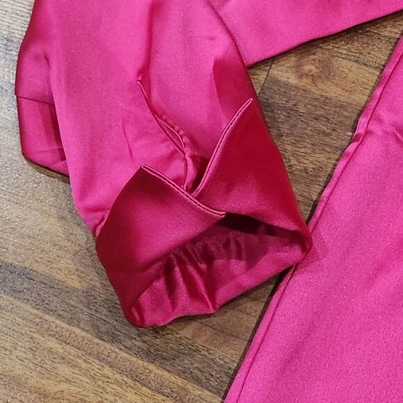 🔸️NWT Rachel Zoe Fuchsia Buttoned Long Sleeve Top Small - Picture 9 of 12